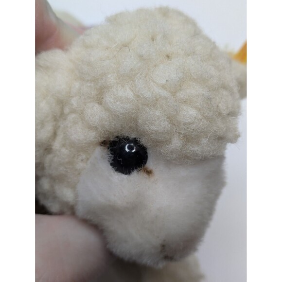 Steiff Lamb Stuffed Plush Mini 7in Sheep Laying Lying 5668/16 Tag In Ear - Picture 4 of 10